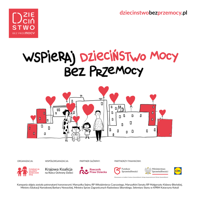 dziecinstwo bez przemocy 2026 plakat kampanii Dzieciństwo bez Przemocy