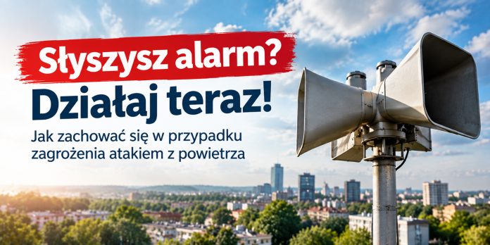 Słyszysz alarm? Działaj teraz! Jak zachować się w przypadku zagrożenia atakiem z powietrza. Foto wygenerowane przez AI Słyszysz alarm? Działaj teraz! Jak zachować się w przypadku zagrożenia atakiem z powietrza. Foto wygenerowane przez AI